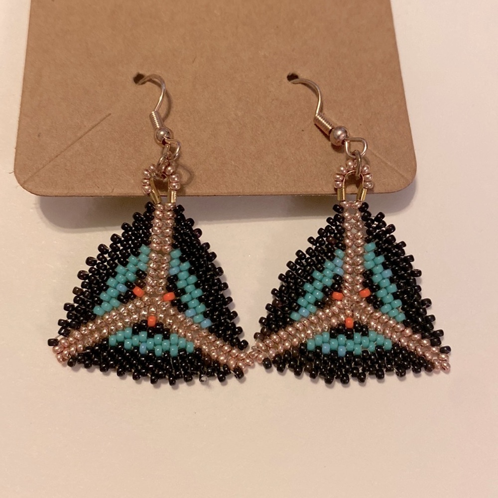 Earrings, Hand Beaded